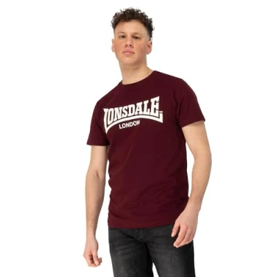 Bild av Lonsdale Normale Passform Fulwood Tshirt med print, Storlek: Large, Oxblood ecru