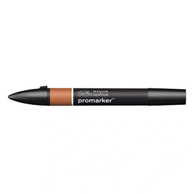 Bild av Winsor &amp; Newton 0203008 ProMarker, professionell layoutmärkpenna 2 spetsar, fin och bred för ritningar, design layouter sadelbrun