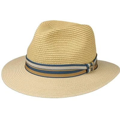Bild av Stetson Romaro Toyo Traveller Stråhatt Damer/Herrar hatt sommarhatt strandhatt med grosgrain band sommar Vår XL (60 61 cm) beige