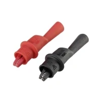 Bild av VOLTCRAFT MSK 111 Krokodilleklemme Stik 2 mm CAT III 1000 V, IV 600 V Sort, Rød