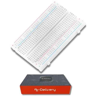 Bild av AZDelivery Mini Breadboard 400 Stift med 4 Kraftskenor kompatibel Arduino inklusive en E Book!