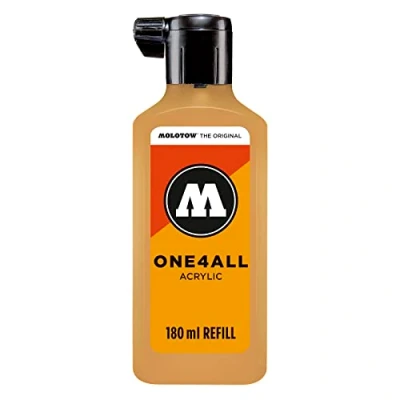 Bild av Molotow ONE4ALL Akryl färgpåfyllning, för färgmarkör, ockra brunt ljus, 180 ml flaska, 1 vardera (692.208)