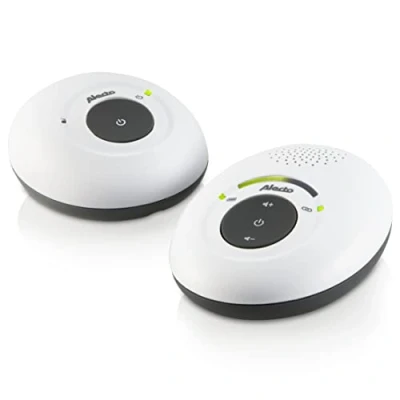 Bild av Alecto DECT Baby Monitor Ljudskärm med 300 m räckvidd Full Eco Inkluderar adapter och laddningsbara batterier 100% störningsfri Vit/grå