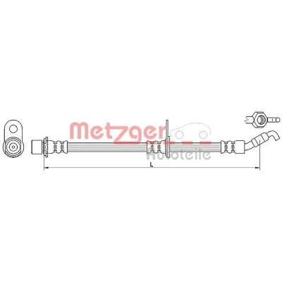 Bild av METZGER 4110621 Flexible De Frein 451 M10 x 1