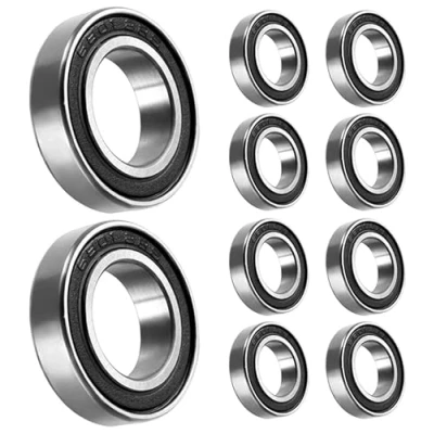 Bild av 10 stycken 6801 2RS kullager, 12 mm x 21 5 mm, dubbelskyddade spårkullager för gör det själv, svarv, motorer, 3D skrivare, fräsmaskiner, olika mekaniska apparater och mer