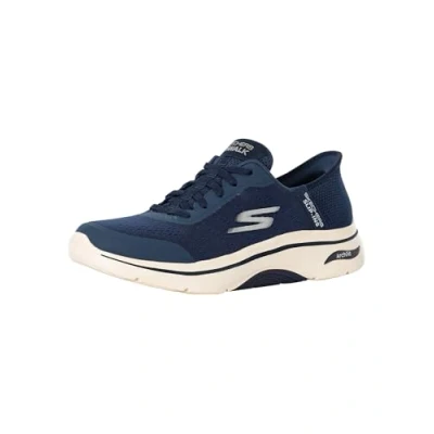 Bild av Skechers Herr handsfree Slip ins GO Walk Arch FIT 2.0 Simplicity 2 sneakers, Marinblå textil/syntetisk, 14 UK, textil syntetisk, 49.5 EU