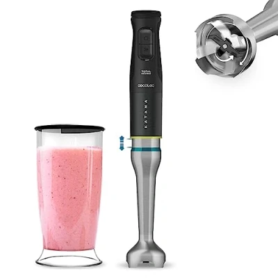 Bild av Cecotec Bärbar stavmixer PowerTwist batteri, 50 W, blandning och knådning, uppladdningsbar via USB, 40 minuters körtid, 5 hastighetsinställningar turbofunktion, LED display