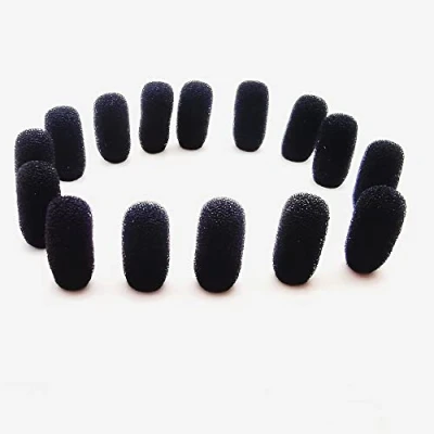 Bild av LINHUIPAD 15 pack Mini Lavalier Foam Cover Windscreen för Countryman E6 och andra headsetlapelmikrofoner (Svart)