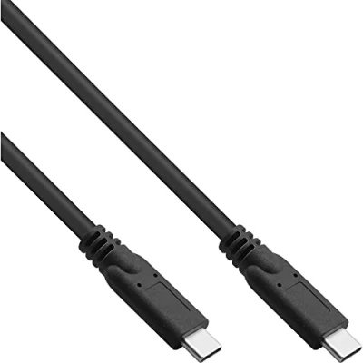 Bild av InLine® USB 3.2 Gen.1 x 2 kabel, Typ C kontakt/kontakt, svart, 5 m
