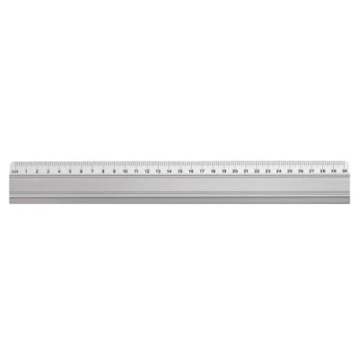Bild av Wedo 525330 linjal (av aluminium 30 cm, med glidsäkert gummiinlägg)
