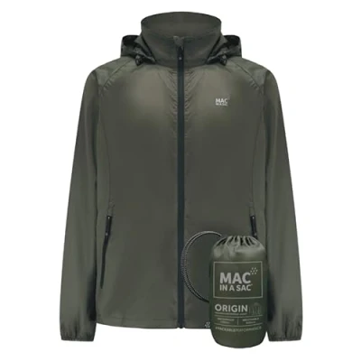 Bild av Mac in a Sac Origin II Vattentät packningsbar jacka för män och kvinnor, Khaki, M
