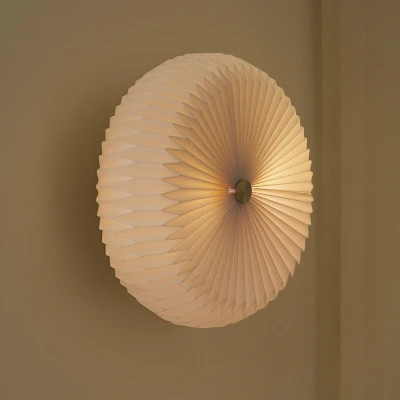 Bild av Nordlux Belloy 40 taklampa, plisserad pappersskärm, vit