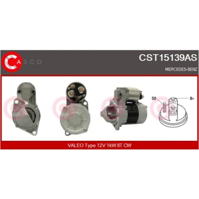 Bild av CASCO CST15139AS Startmotor 12V 1kW 8 CPS0067 M8 70mm MERCEDES BENZ: A klass, B klass