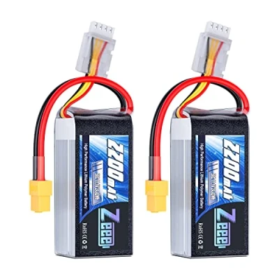 Bild av Zeee 3S Lipo batteri 50C 2200 mAh 11,1 V kort RC med XT60 kontakt för bil lastbil fordon båt drönare flygplan quadcopter helikopter FPV racing hobby modeller (2 st)