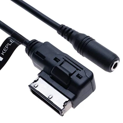 Bild av AMI MDI till AUX 3,5 mm honkontakt musik media gränssnitt kabeladapter kompatibel med Audi A6L Q5 Q7 A8 S5 A5 A4L A3 VW Volkswagen GTI CC Skoda Fabia Octavia fordonsradio 1 m