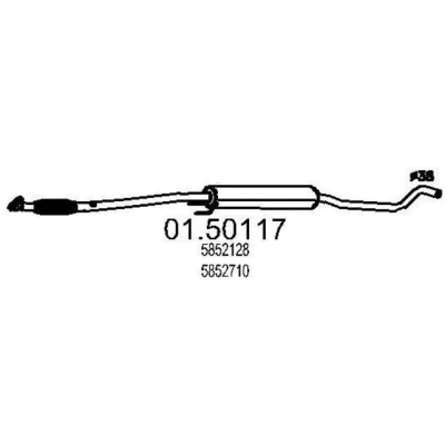 Bild av MTS 01.50117 Silencieux Intermédiaire 2760 OPEL: Corsa C 3/5 portes