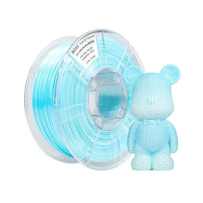 Bild av iBOSS Silke Gradient PLA Plus (PLA+) filament med 3D skrivare 1,75/ 0,02 mm, 1 kg spole (2,2 lbs) tvåfärgad Pro filament, lämplig för de flesta FDM (färggradient blå vit)