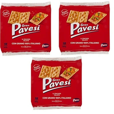 Bild av 3 x Gran Pavesi Crackers salati saltkakor 560 g kex bakverk