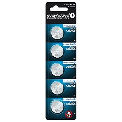 Bild av EverActive CR2025 set med 5 litiumknappbatterier 3 V