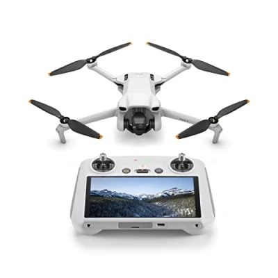 Bild av DJI Mini 3 (DJI RC) lätt och hopfällbar minikameradrönare med 4K HDR video, 38 minuters flygtid, True Vertical Shooting intelligenta funktioner, C0