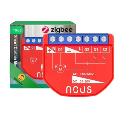 Bild av NOUS ZigBee Smart Curtain Module, AC 16A/DC 10A, torrkontakter, 3.0 hubb krävs, kompatibel med Alexa, Google Assistant, Home Tuya Life App