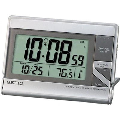 Bild av Seiko Väckarklocka LCD silver plast QHR024S, silver, Vanlig, Modern
