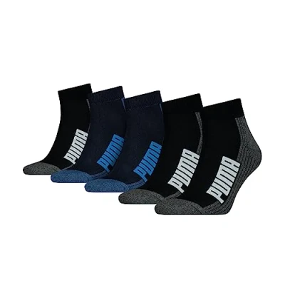 Bild av PUMA unisex vuxen Strumpor Bwt Cushioned Quarter, Blå, Svart, 39/42 EU