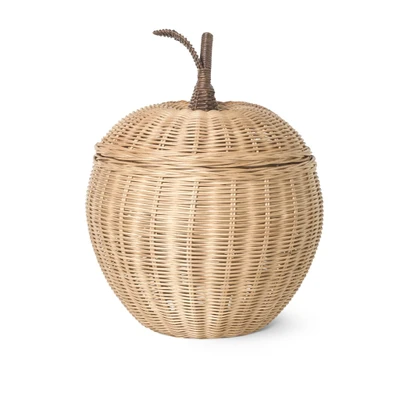 Bild av ferm LIVING förvaringskorg Apple, rotting, höjd 52 cm