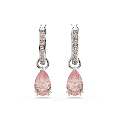 Bild av Swarovski Attract DROP PEAR CUT TONE Plated Örhänge, Storlek: One Size, Pink