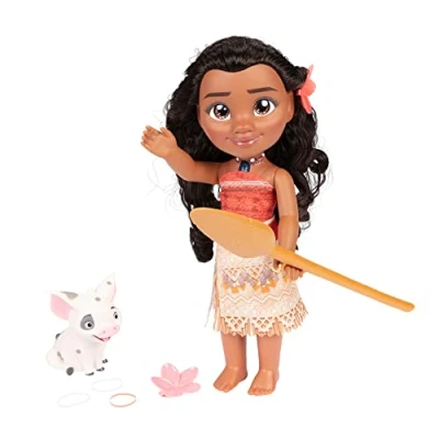 Bild av Disney Princess Min sjungande vän 224936 4 VAI Moana docka på 35 cm (14 tum) sjunger How Far I’ll Go, tillbehör ingår för mer lek, perfekt barn från 3 år, flerfärgad