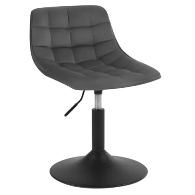 Bild av WOLTU 1 X Justerbar Pall Stol Arbetspall Kontorspall Matsalsstol Sminkpall Kommersiell butik Multifunktion 360 Svängsam sammet Mörkgrå sits 38 49,5 cm hög