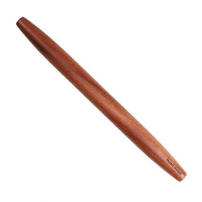 Bild av Muso Wood Trä kavel för bakning non stick fransk i trä, 40 cm, avsmalnande fondant, bakverk, pizza, kaka, pajskorpa (Sapele trärulle)