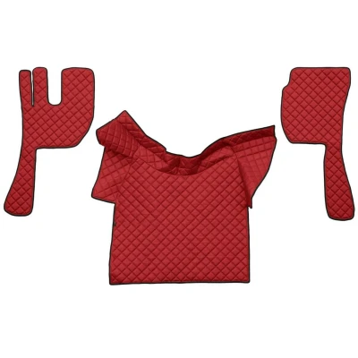 Bild av F CORE Eco Leather Q FL02 RED Ensemble de tapis sol Similicuir 3 Rouge