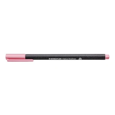 Bild av Staedtler 334 21 Fineliner triplus, Dreikantschaft, metallgefasste Spitze, circa 0.3 mm, 10 Stück im Kartonetui, karmin hell