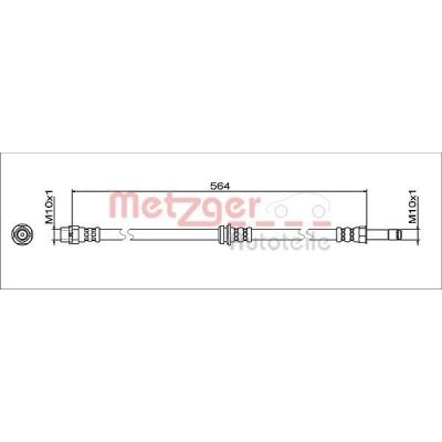 Bild av METZGER 4112068 Flexible De Frein Essieu avant gauche, droit 564 M10x1