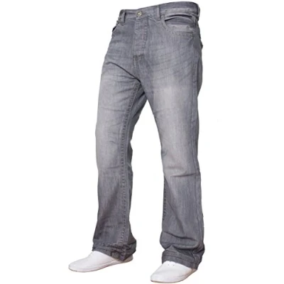 Bild av APT Herr basic bootcut breda ben utsvängda jeansjeans utbud av midjestorlekar och färger tillgängliga