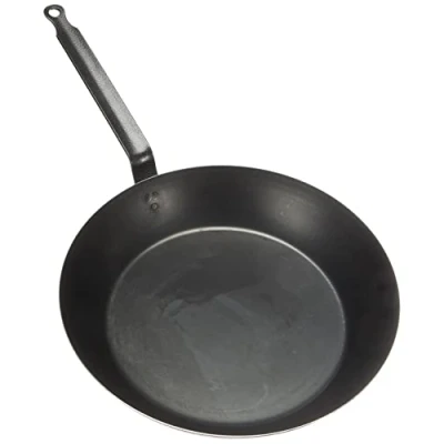 Bild av Pentole Agnelli Järn svart stål lätt stekpanna med järnhandtag, diameter 28 cm.