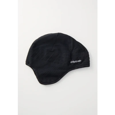 Bild av GripGrab Aviator Cap vindtät termo vinter cykel underhjälm mössa varm cykling öronvärmare fleece fodrad, svart, 54 57