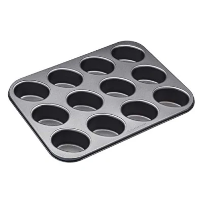 Bild av MasterClass Bakplåt För Friander, 12 Hål, Non Stick, 35,5 x 26,5 cm, Grå, KCMCHB88
