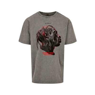 Bild av Upscale by Mister Tee Flying HIGH Oversize Overs Tshirt med print, Storlek: Large, Lightasphalt