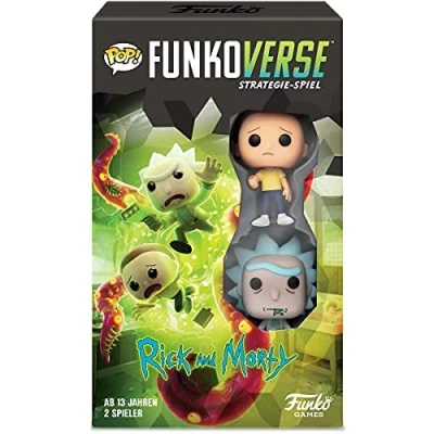 Bild av Funko Games Funkoverse Rick and Morty 2 pack (German Language) Light Strategy Board Game för barn och vuxna (Ages 10+) 24 spelare vinylsamlarfigur presentidé
