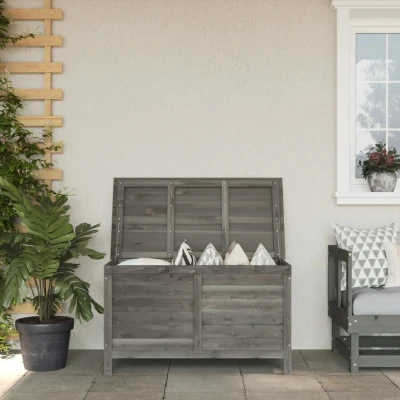 Bild av vidaXL Dynbox antracit 99x49,5x58,5 cm massivt granträ