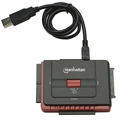 Bild av Manhattan USB 2.0 till SATA/IDE adapter 3 i 1 med one touch backuP