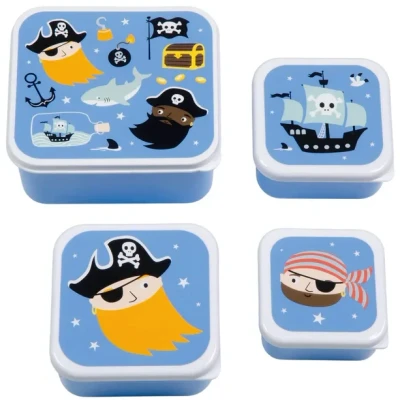 Bild av A Little Lovely Company Snackbox 4 pack Pirates