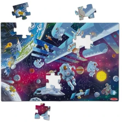 Bild av Melissa &amp; Doug Outer Space Självlysande Golvpussel 48 Bitar