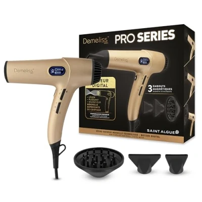 Bild av Demeliss SAINT ALGUE PRO SERIES Hårtork BLDC digital motor lätt, kompakt, tyst och ultrakraftfull 3 magnetiska tillbehör ergonomisk design, jonfunktion