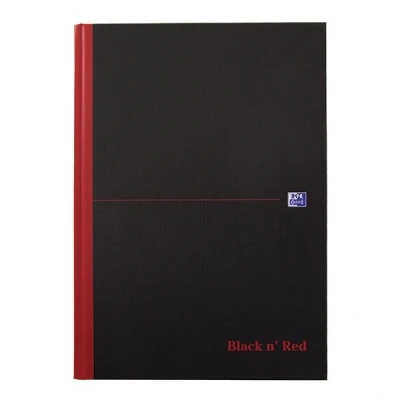 Bild av OXFORD BLACK N&#039;RED A4, INDBUNDEN, 192 SIDER, KVADRERET