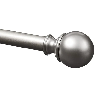 Bild av Amazon Basics Gardinstång med rund ändstycke utdragbar 91 till 182 cm, för sovrum, matsal, vardagsrum eller kök, nickel