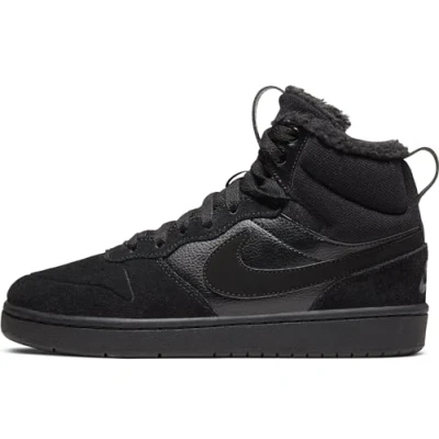 Bild av Nike Sportswear Court Borough MID 2 BOOT Winterized Höga sneakers för barn, Storlek: 35.5, Black/white Skinn och textil