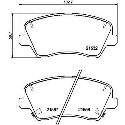 Bild av HELLA 8DB 355 039 971 Jeu de plaquettes frein contact signal d&#039;usure inclus avec accessoires KIA: cee‘d II 5 portes, Sportswagon